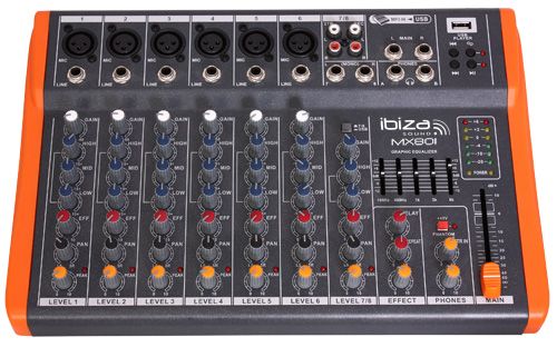 MX801 Ibiza Sound analogový mix. pult